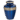 Sapphire Blue Brass Urn
